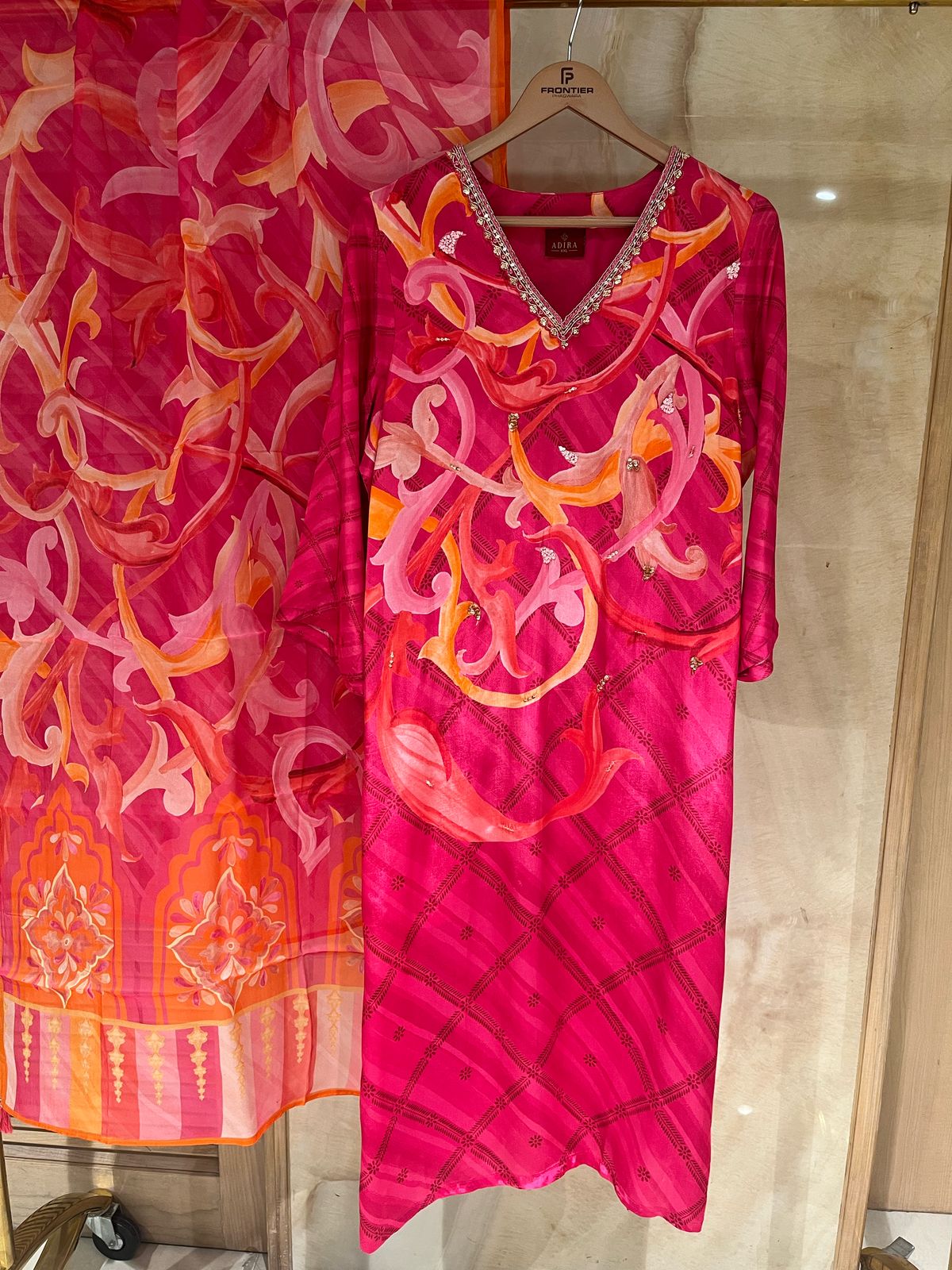 Deep Fuchsia Readymade Trouser Suit Set