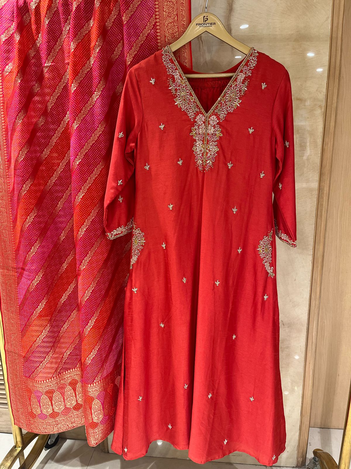 Orange Readymade Trouser Suit Set