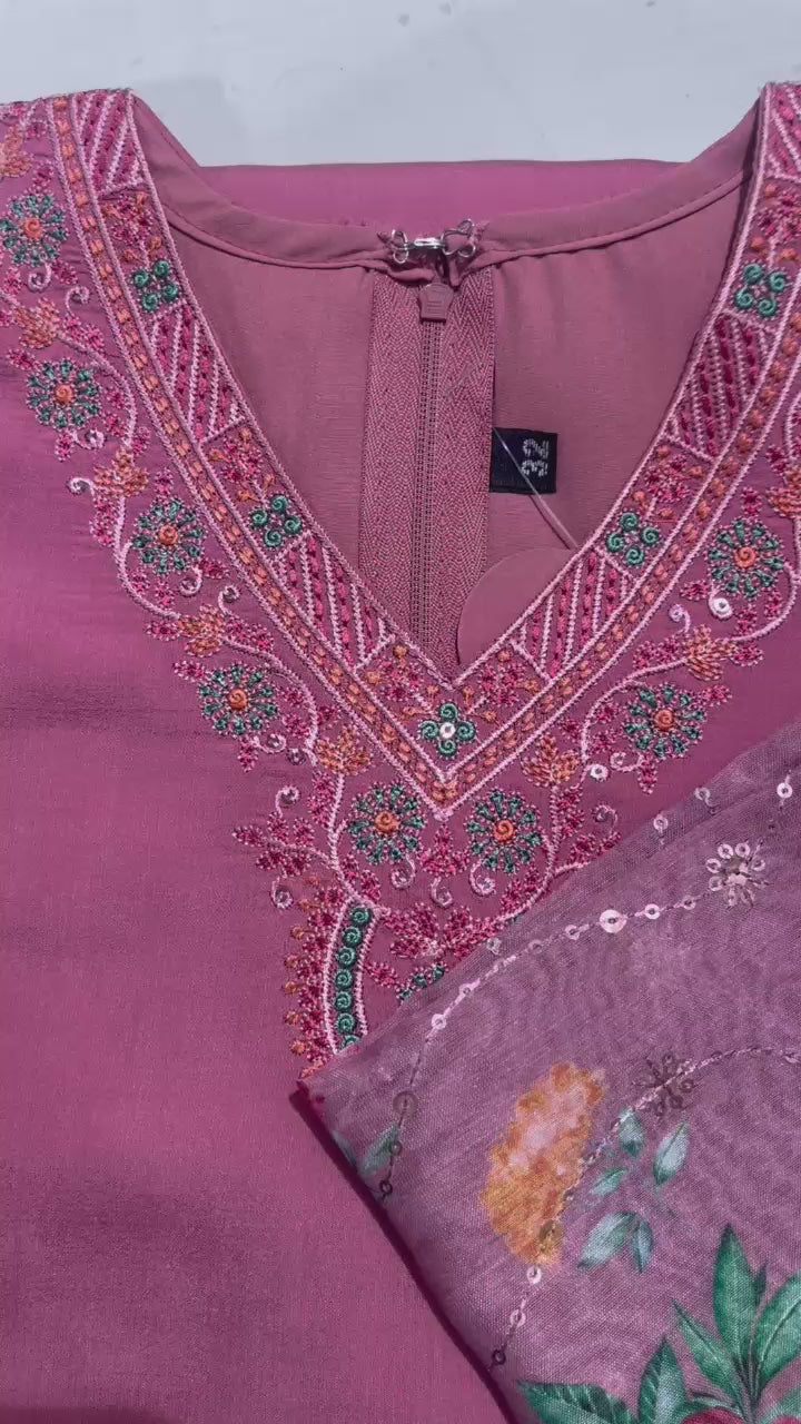 Readymade Dusty Rose Pink Trouser Suit Set For Kids