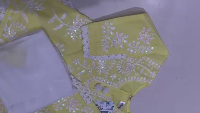 Yellow Readymade Sharara Suit For Kids