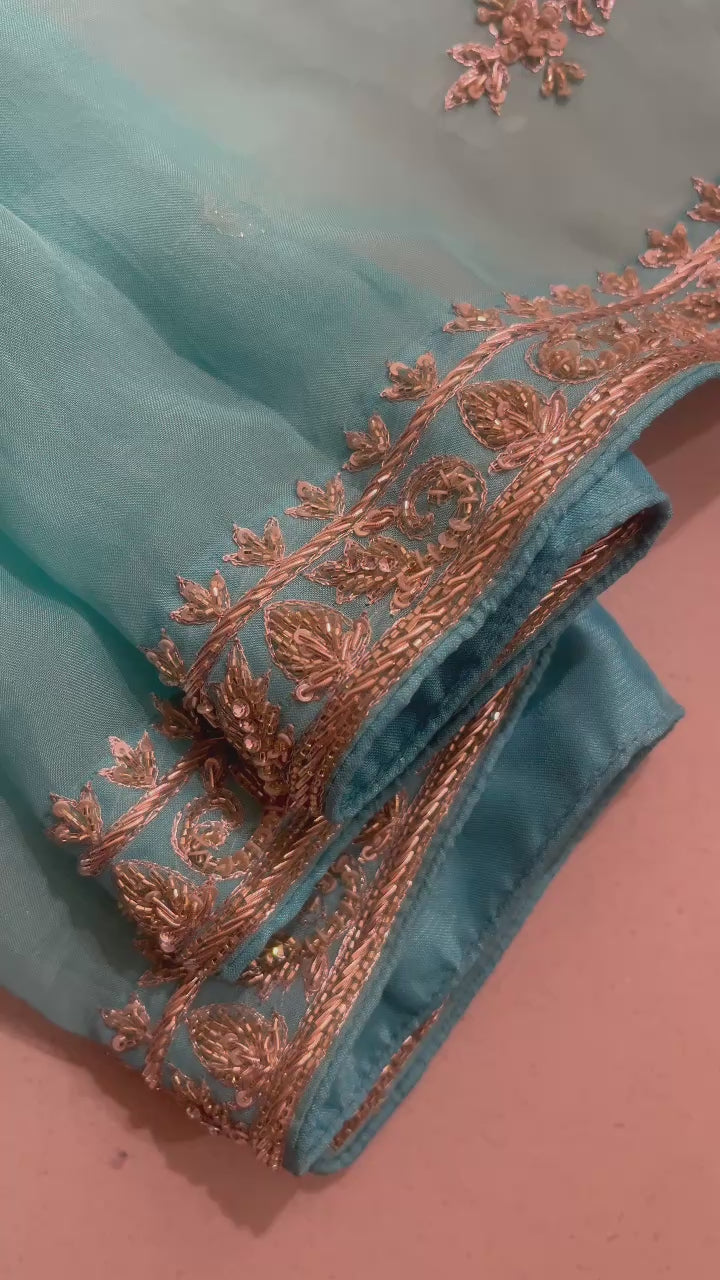 FLORAL EMBROIDERED UNSTITCHED SUIT SET