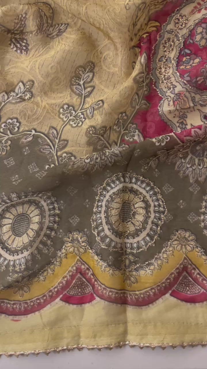 TRADITIONAL PRINTED COTTON UNSTITCHED SUIT MATERIAL
