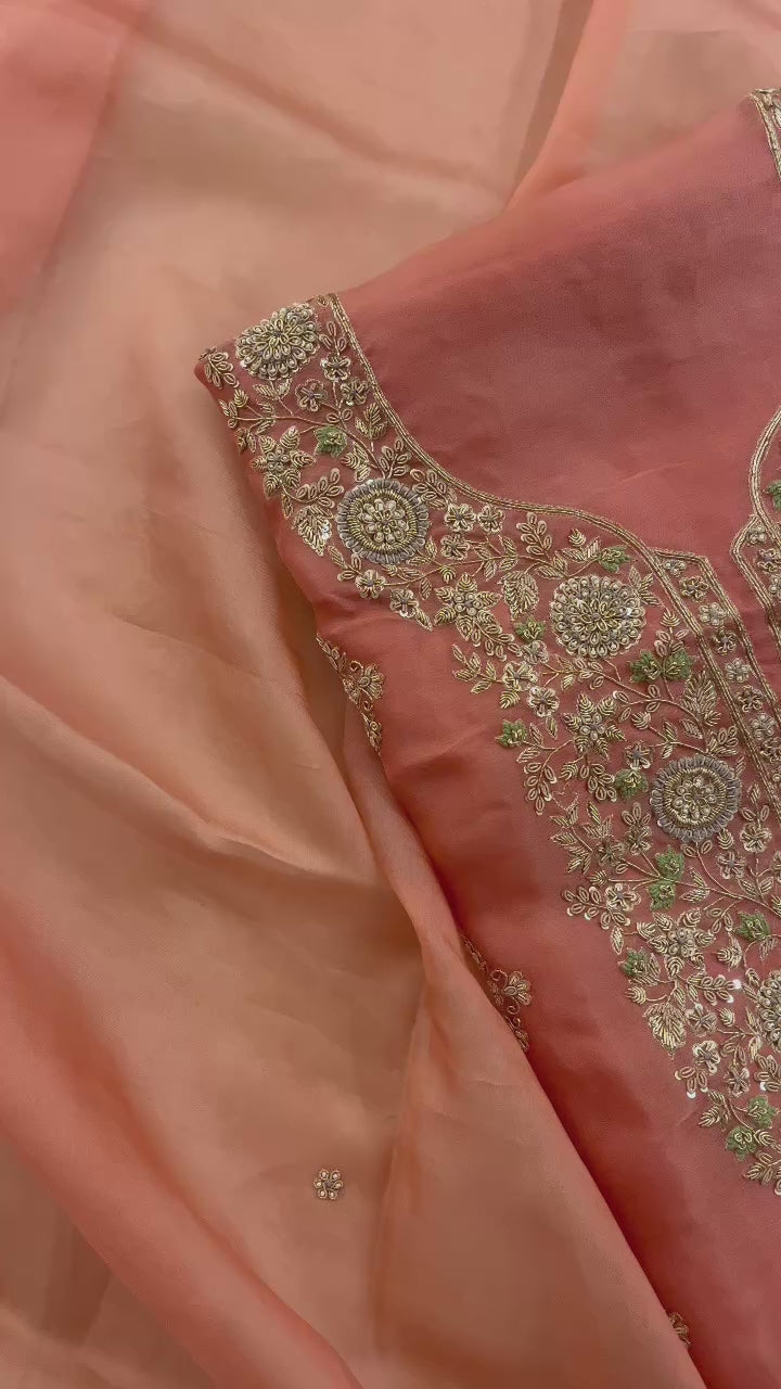 ELEGANT EMBROIDERED UNSTITCHED SUIT SET