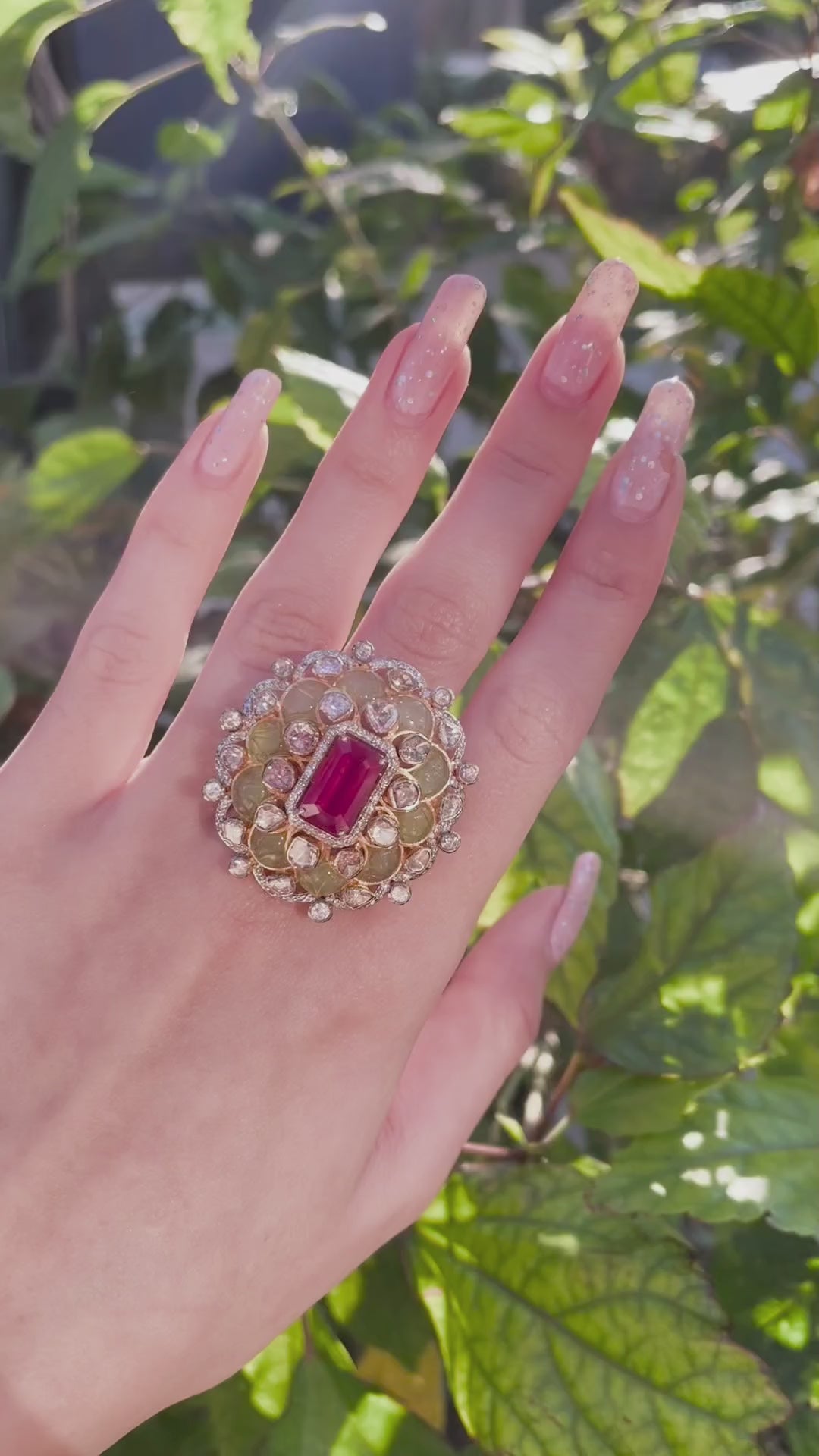 RUBY DUET RING