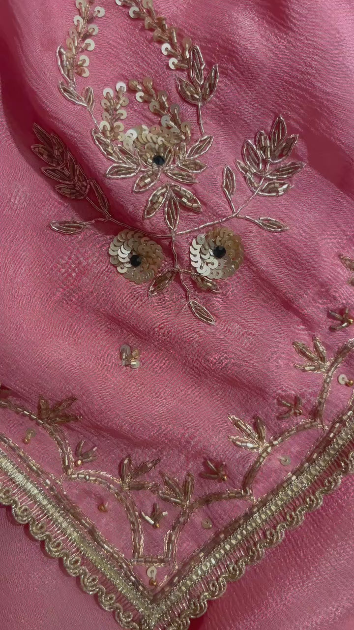 DESIGNER EMBROIDERED UNSTITCHED SUIT SET