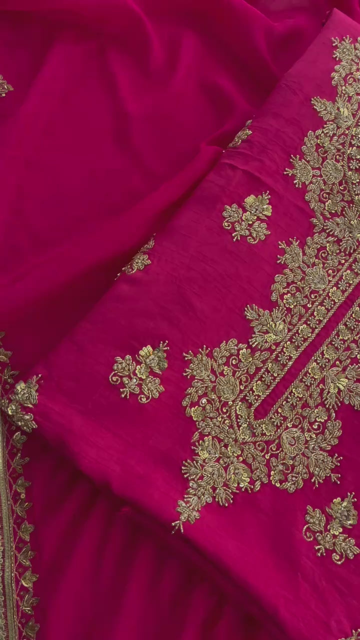 ELEGANT EMBROIDERED UNSTITCHED SUIT SET FOR WOMEN