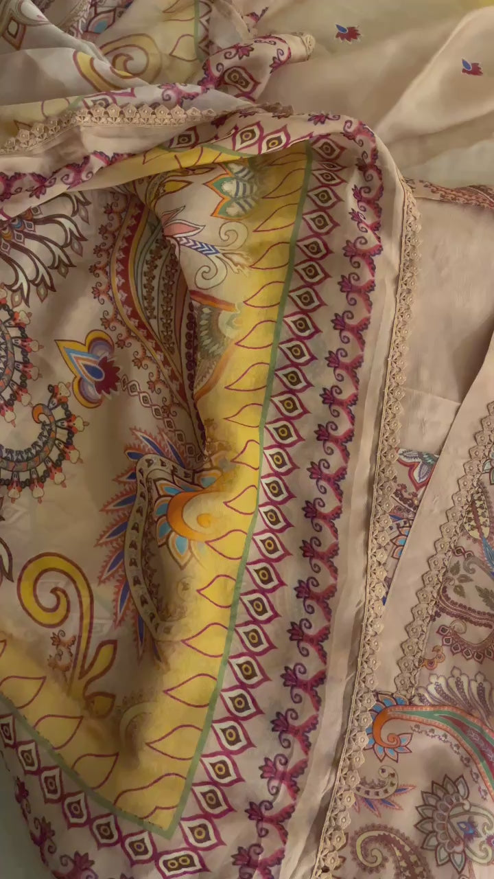 PREMIUM DESIGNER UNSTITCHED SUIT SET
