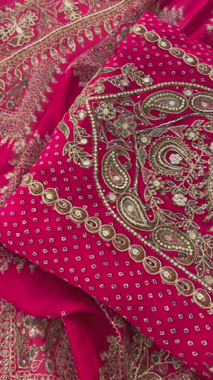 RANI PINK EMBROIDERED UNSTITCHED SUIT