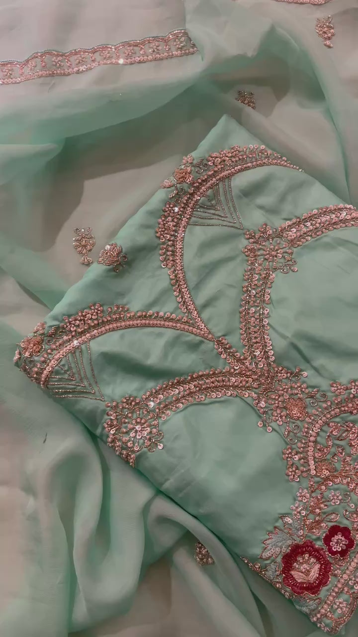 ELEGANT EMBROIDERED UNSTITCHED SUIT SET FOR WOMEN