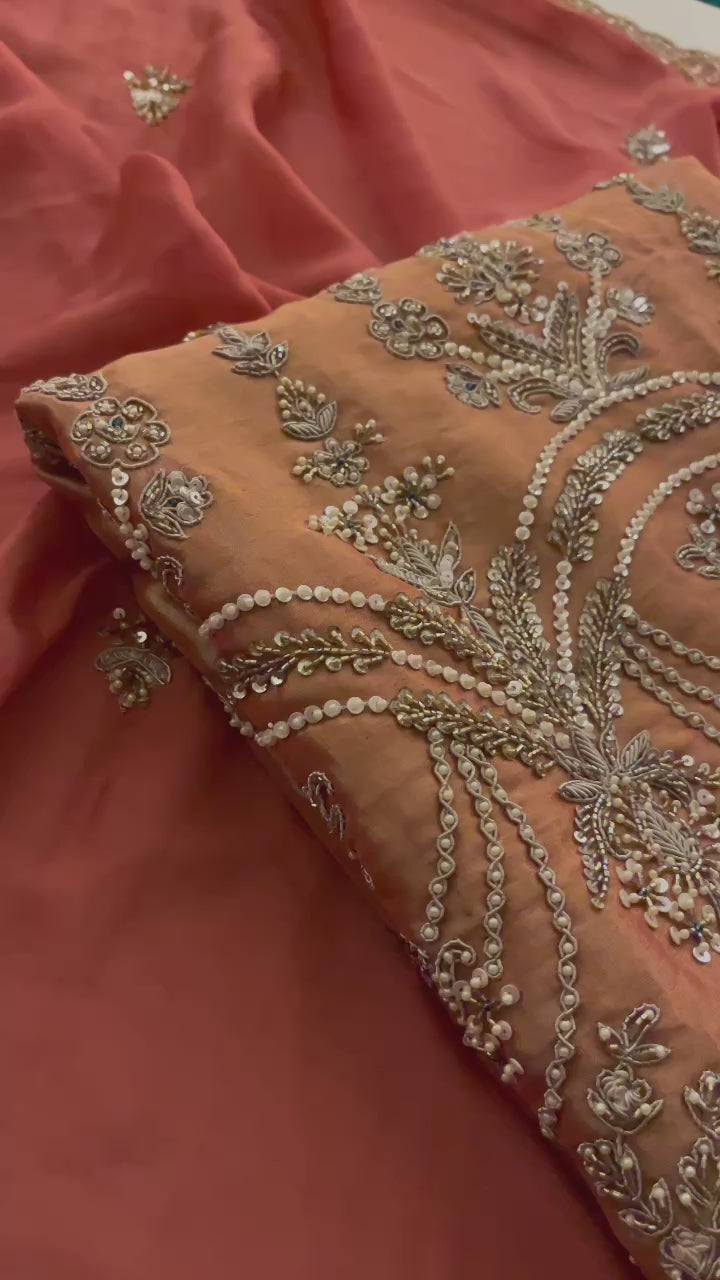 STYLISH EMBROIDERED UNSTITCHED SUIT SET FOR WOMEN