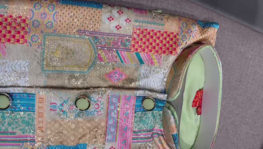 Multicolor Readymade Kurta Trouser Set For Kids