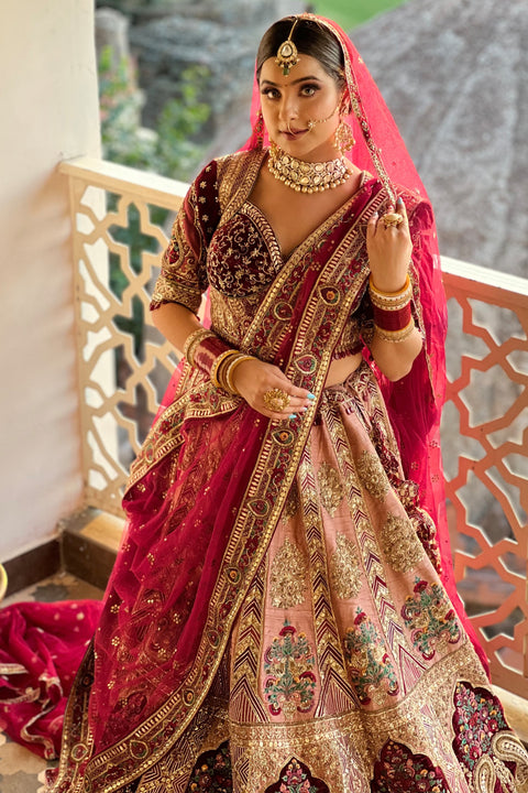 Dusty Peach Lehenga Choli