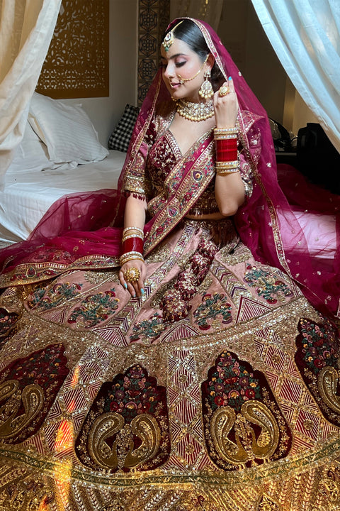 Dusty Peach Lehenga Choli