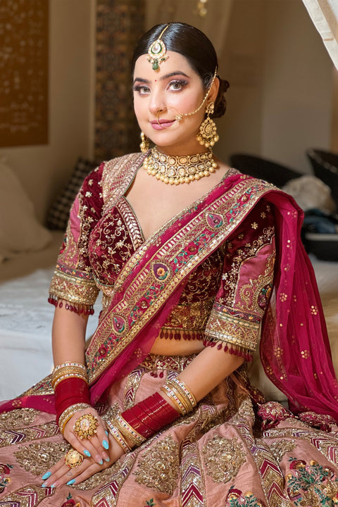 Dusty Peach Lehenga Choli