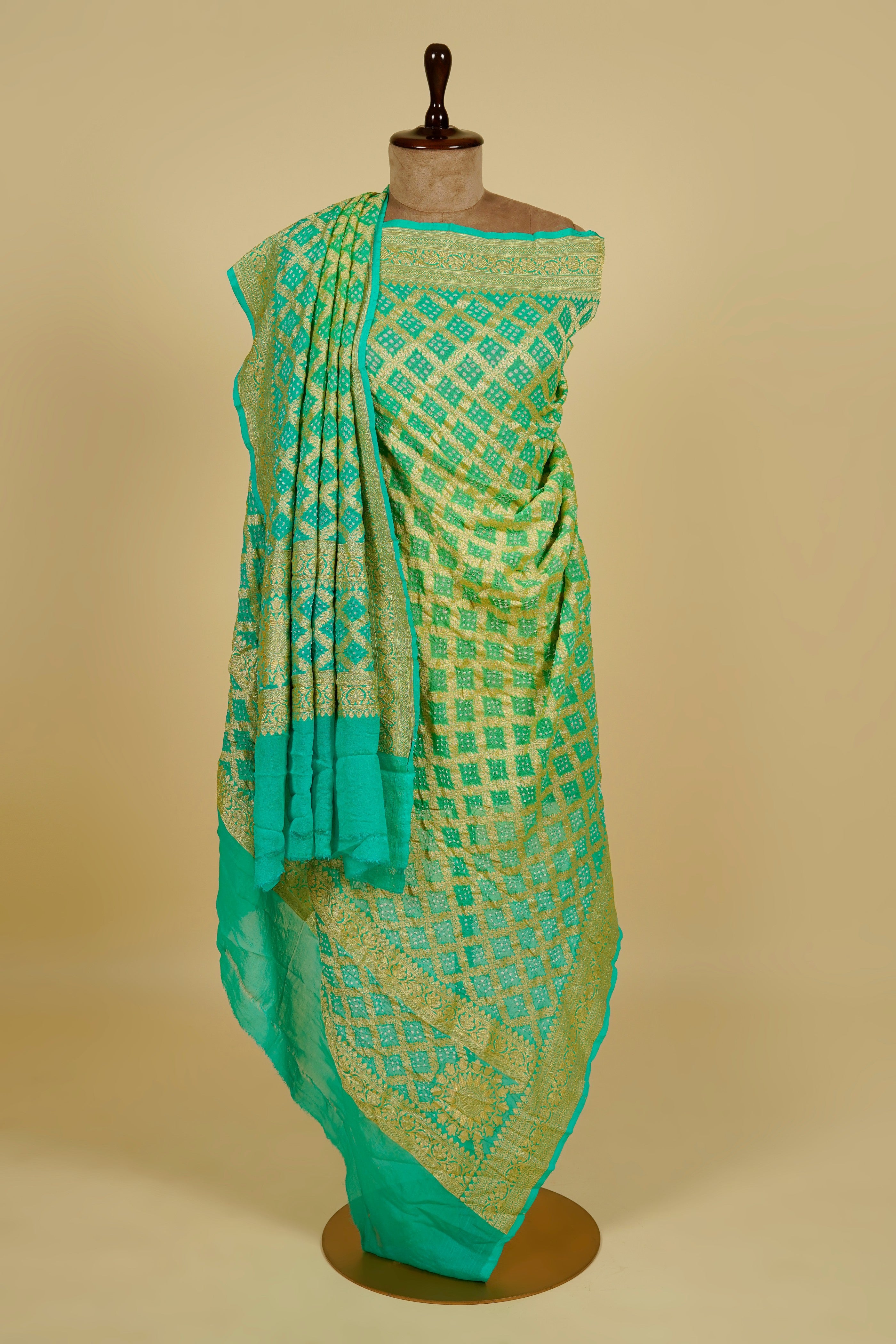 Mint Green Banarasi Dupatta