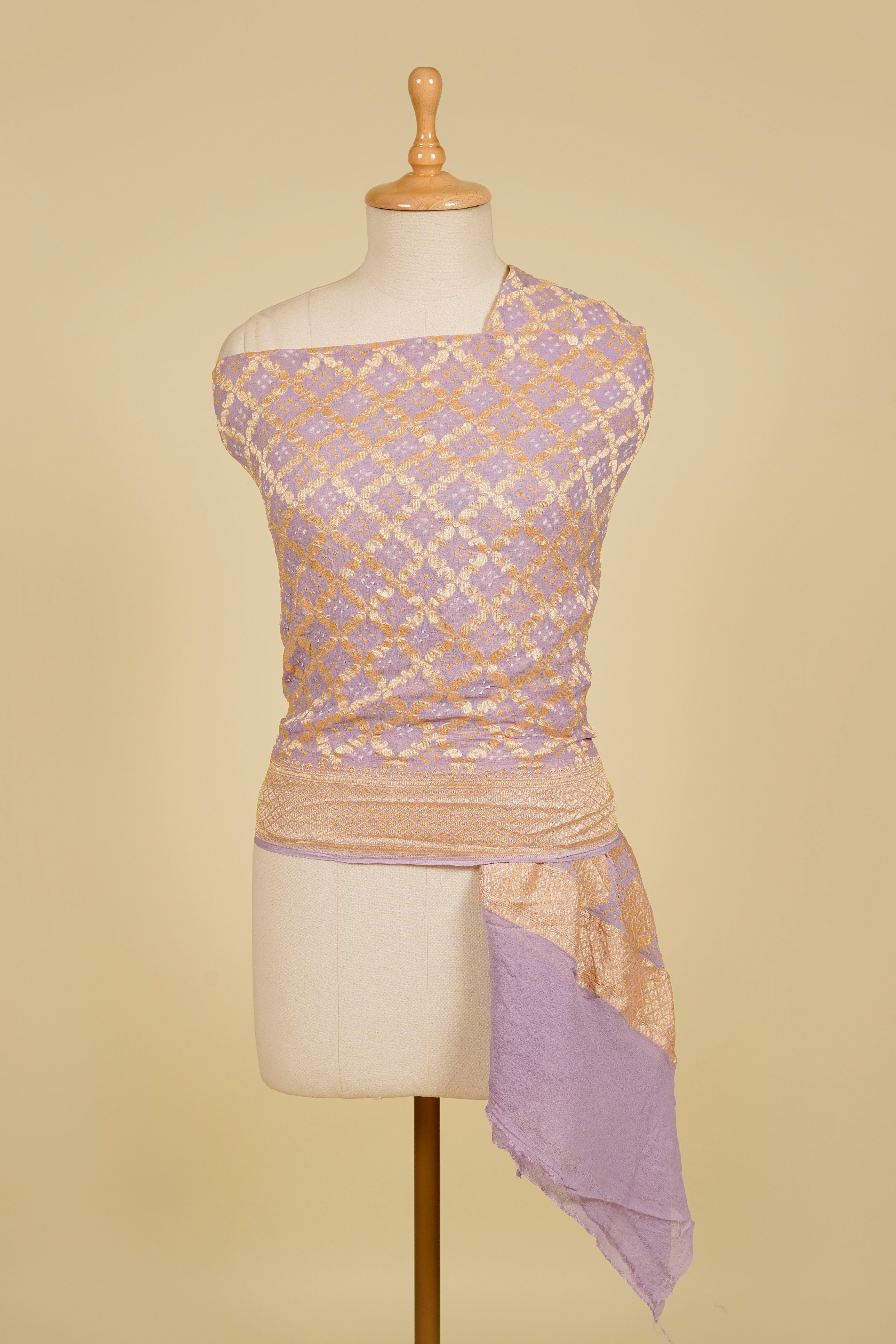 Mauve Jaipuri Banarasi Dupatta