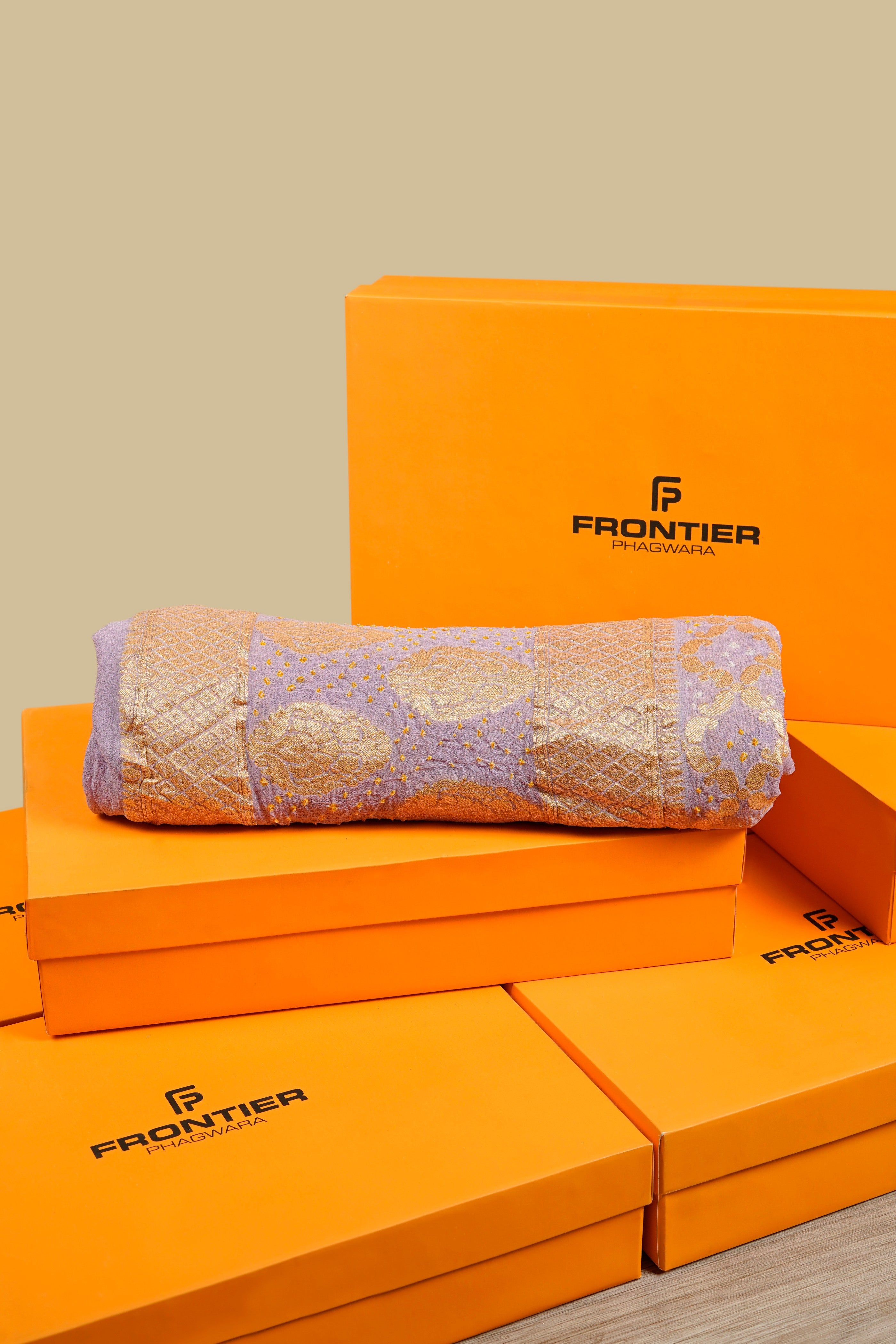 Mauve Jaipuri Banarasi Dupatta