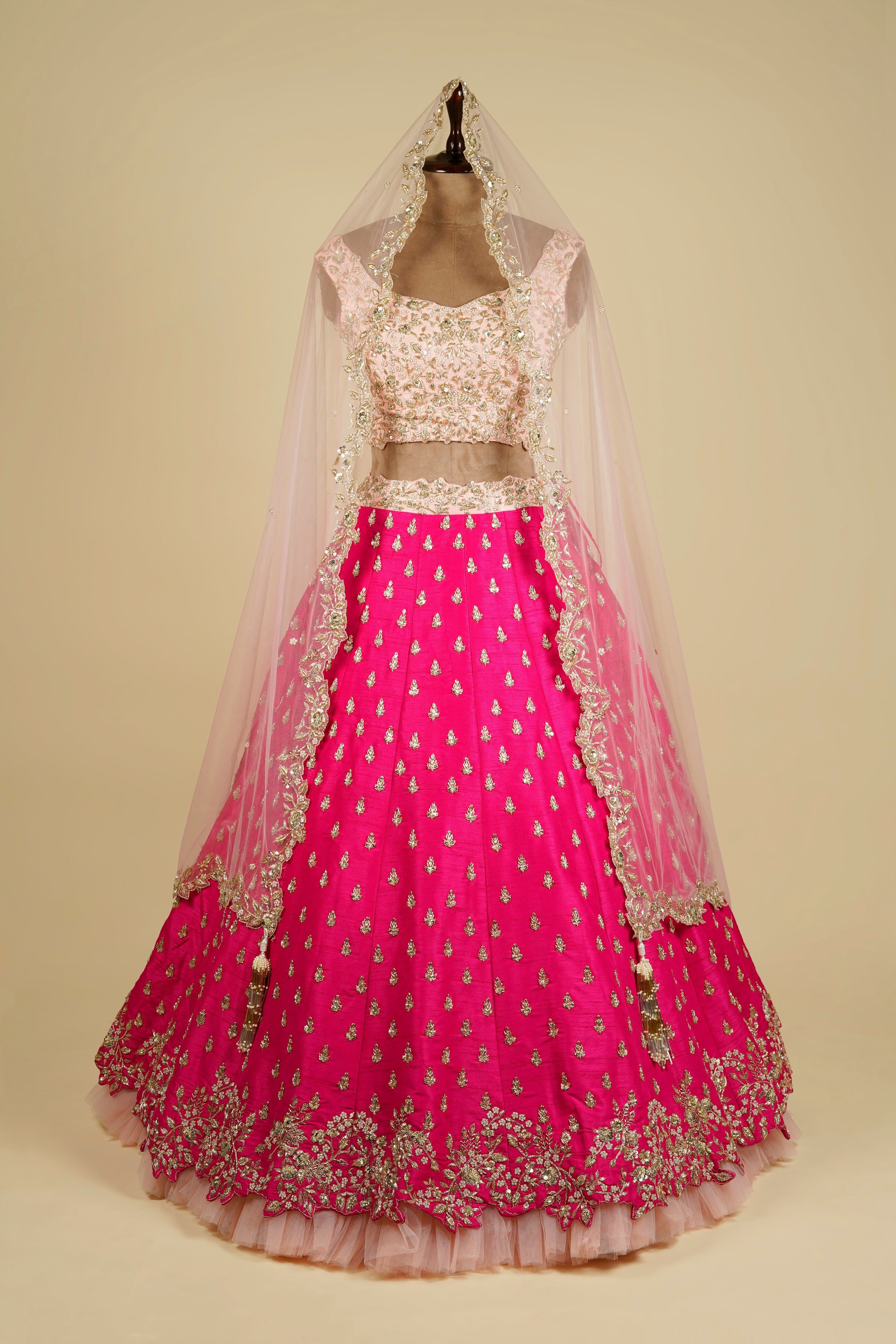 Lehenga Choli embellished with Zardosi Work