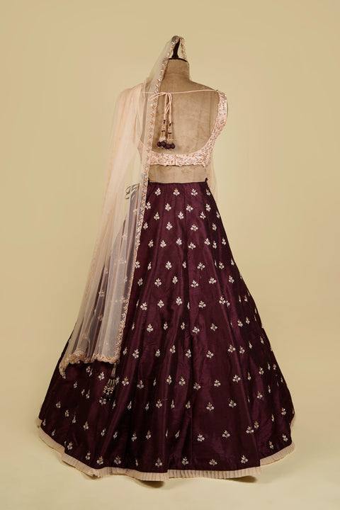 WINE MAROON LEHENGA CHOLI