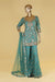 Turquoise Blue Sharara set embellished with Thread, Zari and Sequin work