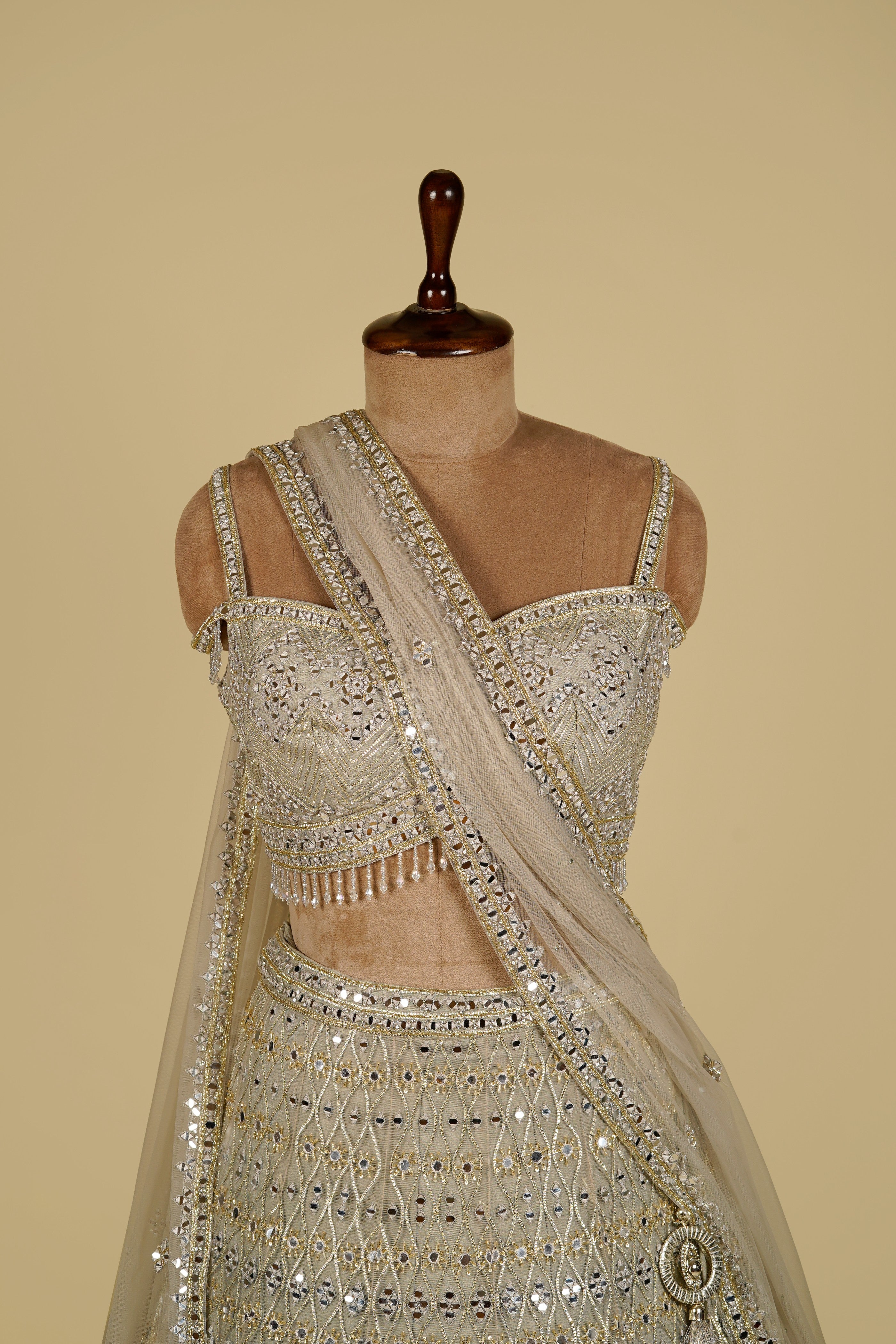 Lehenga Choli with Cold Shoulders
