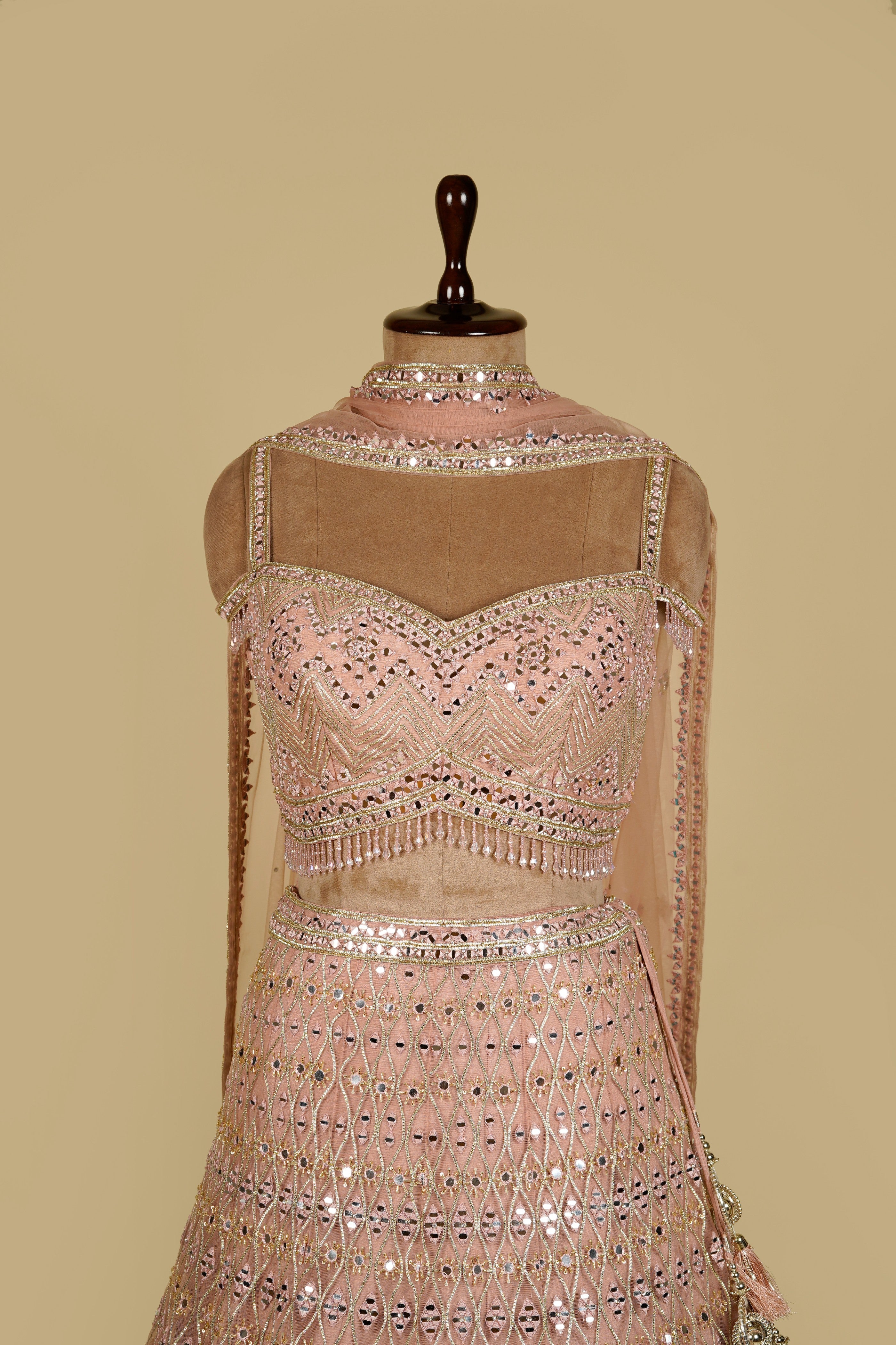 Lehenga Choli with Cold Shoulders