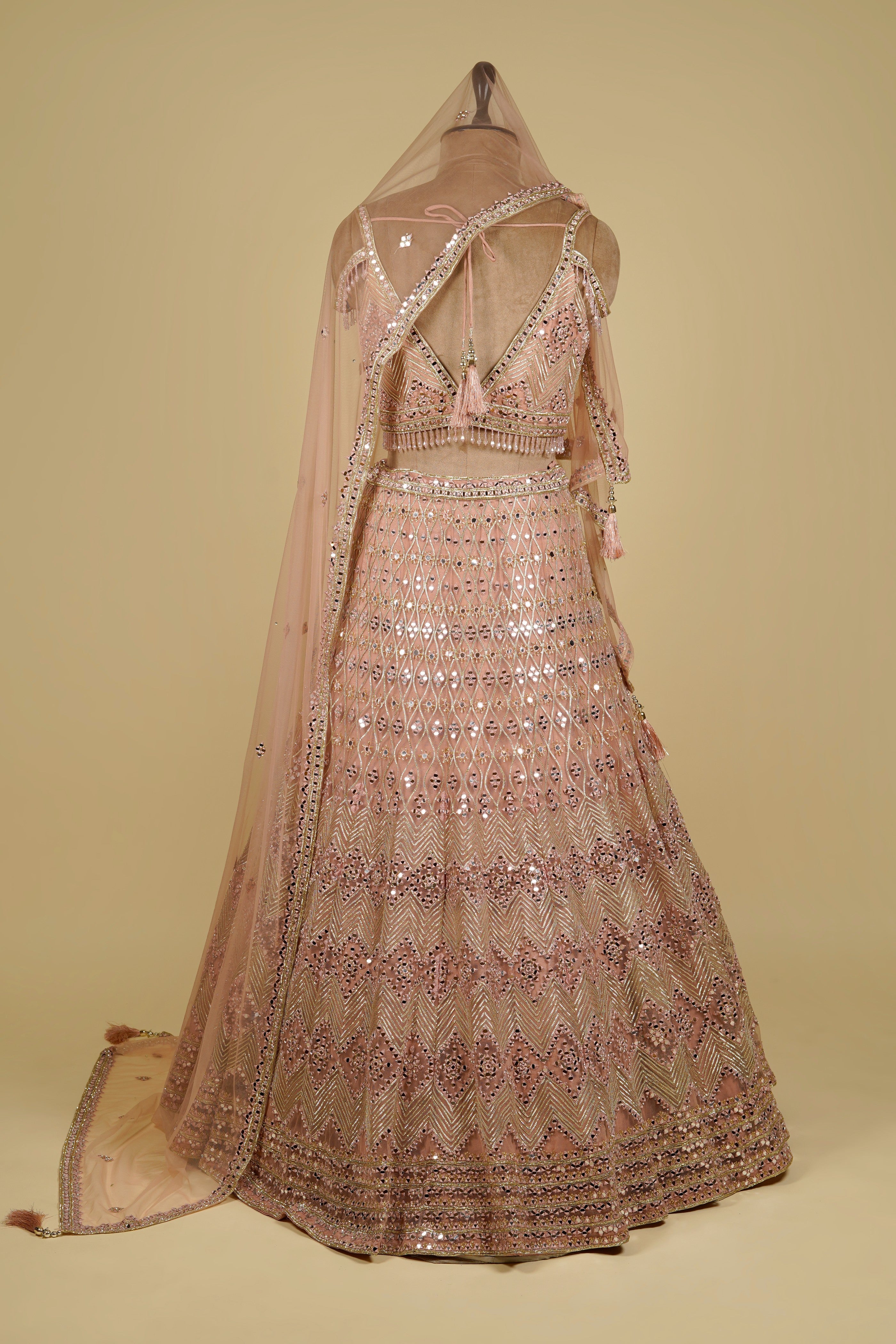 Lehenga Choli with Cold Shoulders