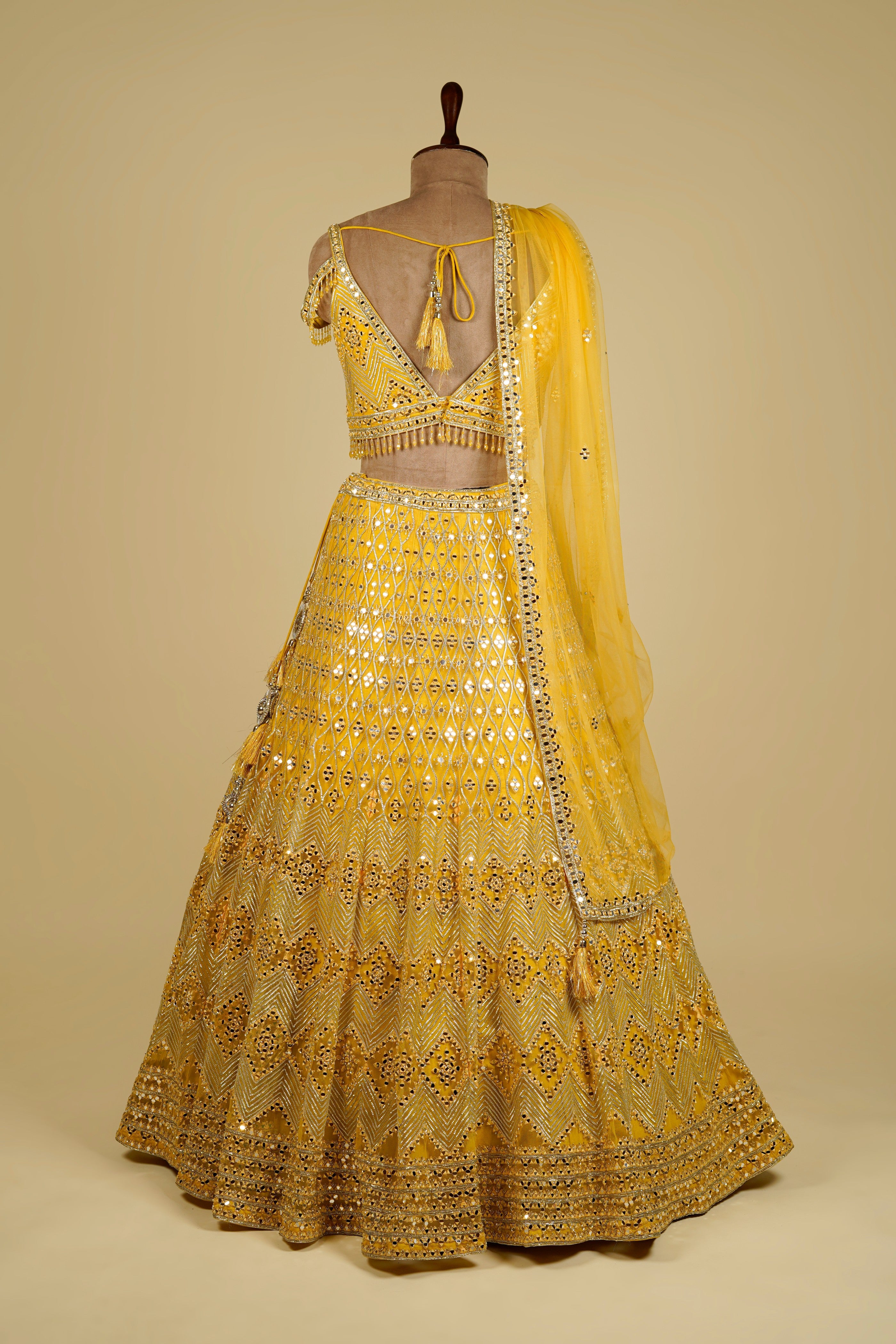 Lehenga Choli with Cold Shoulders