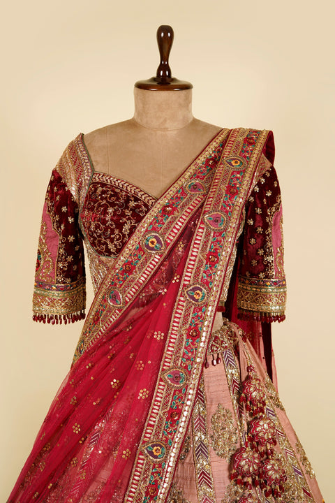 Dusty Peach Lehenga Choli