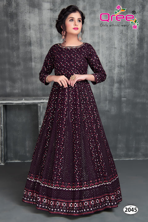 Made to Order::  Elegant yet comfortable Gown for kids, the best pick for festive days!