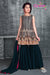 Ethnic Wear No Sleeve Embellished Straight Georgette Net Full Length Kurti Sharara Set with Dupatta for Girls
