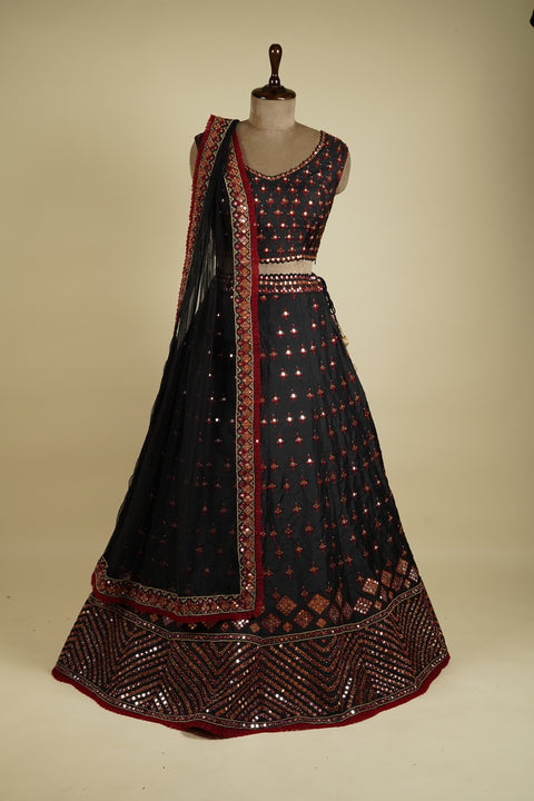 BLACK LEHENGA CHOLI