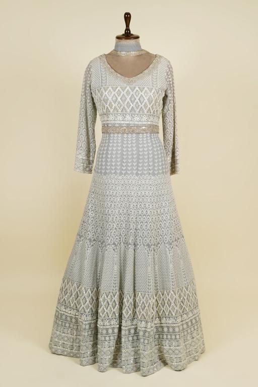 Grey Lucknowi Frock