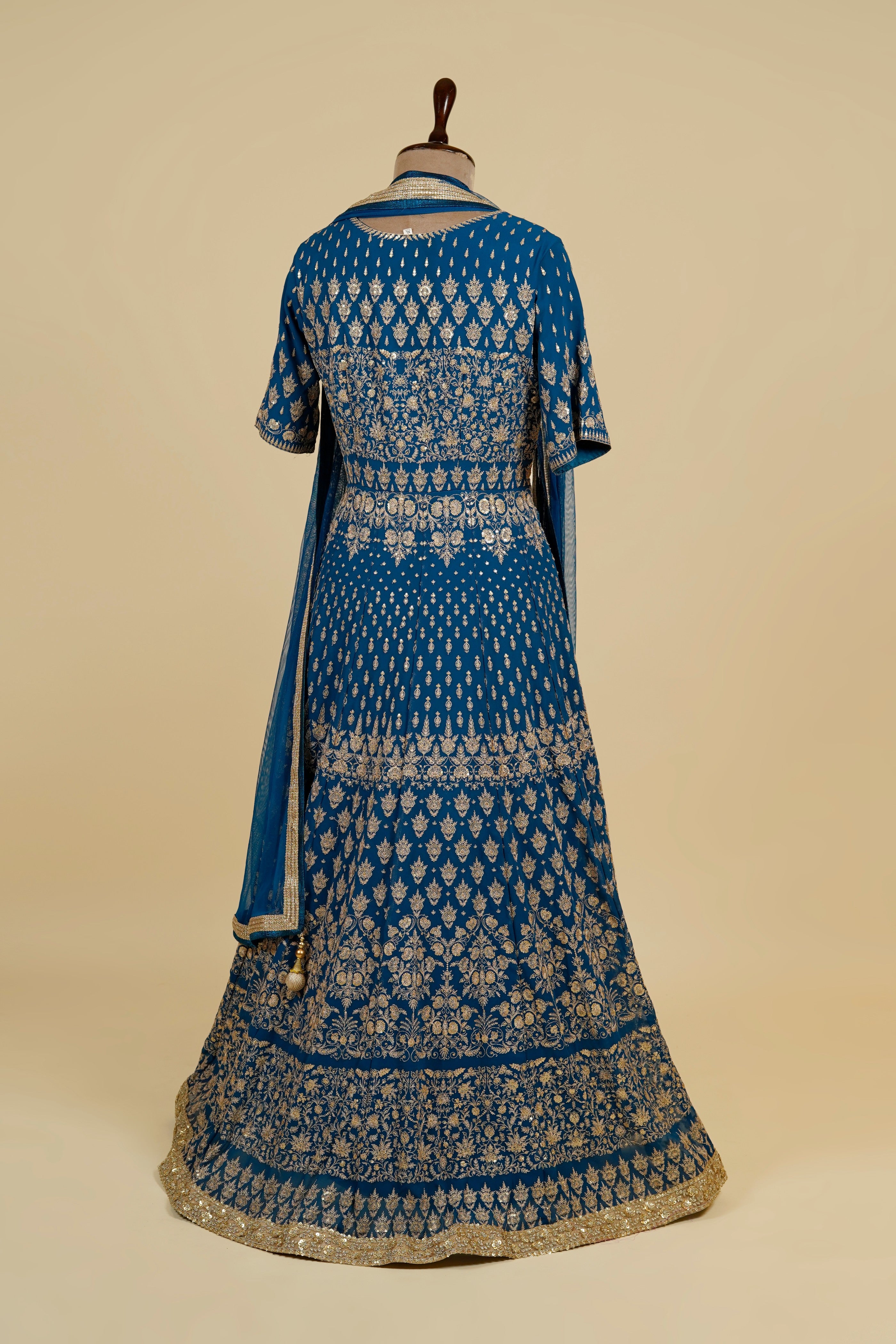 Blue Colour Kashmiri Work