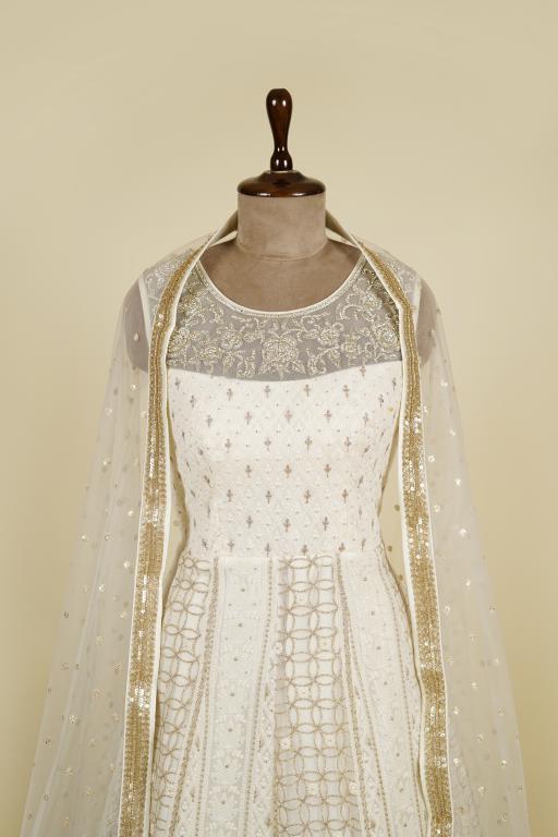 Ivory Lucknowi Frock