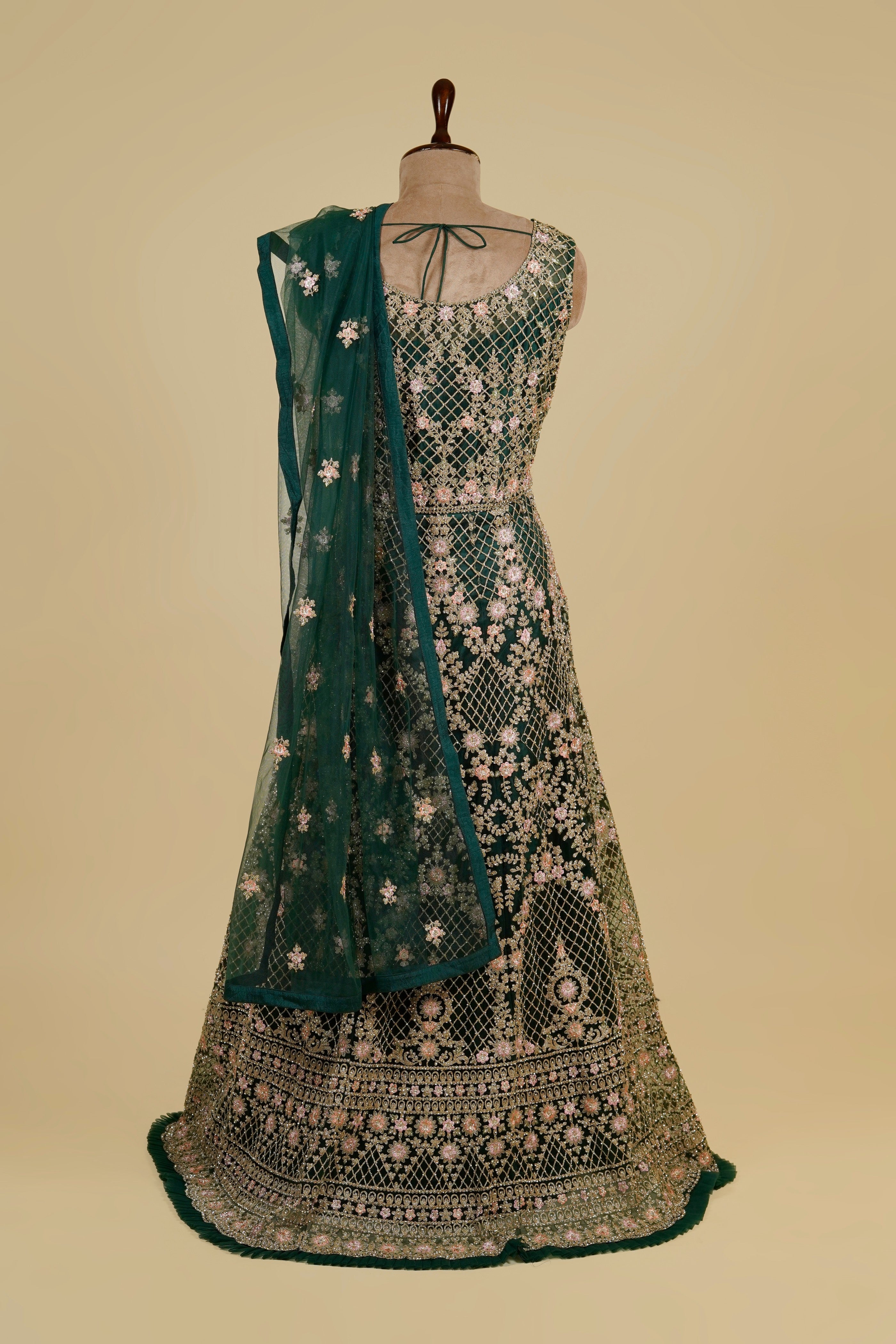 Yellow Dori Thread Work Suit