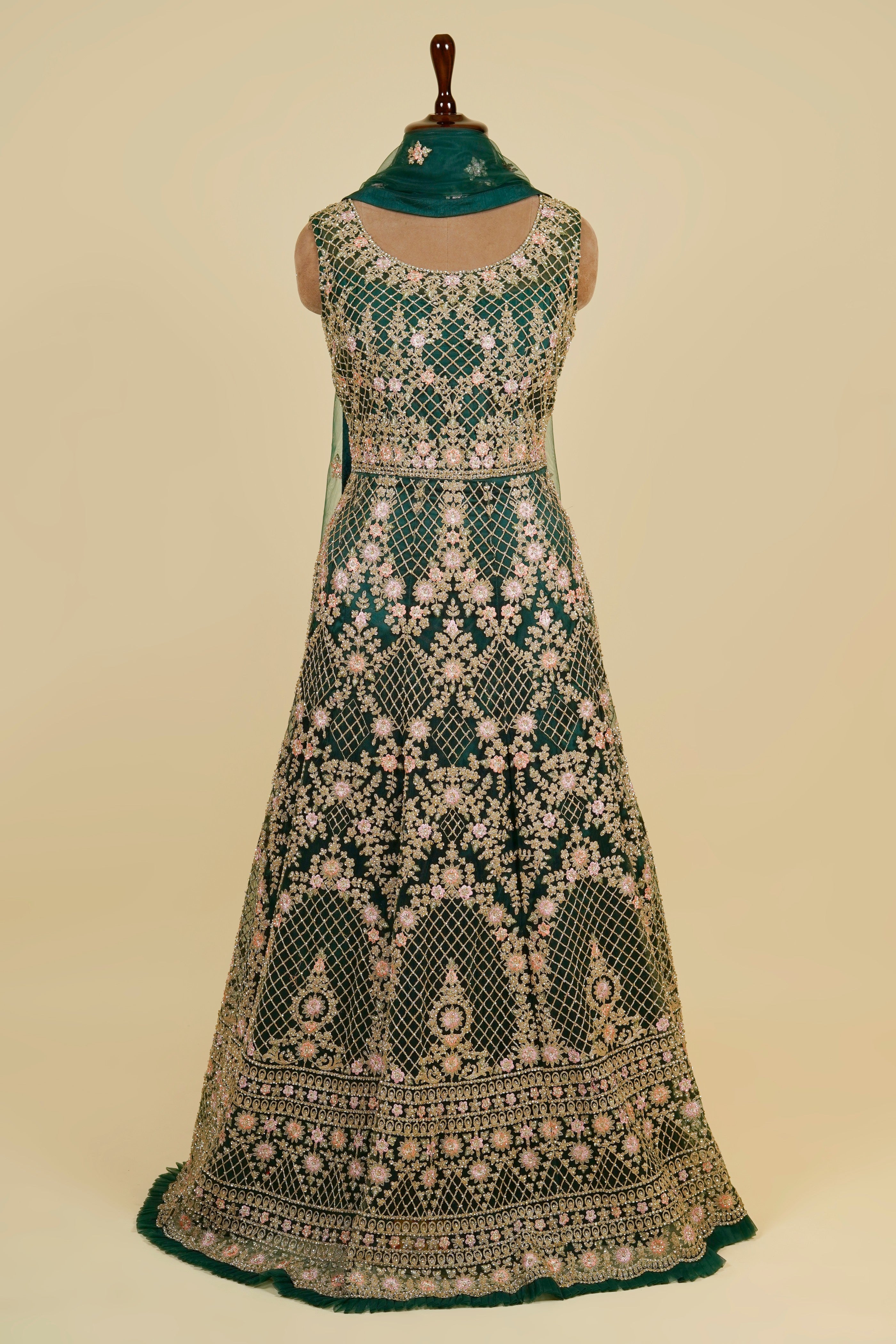 Yellow Dori Thread Work Suit