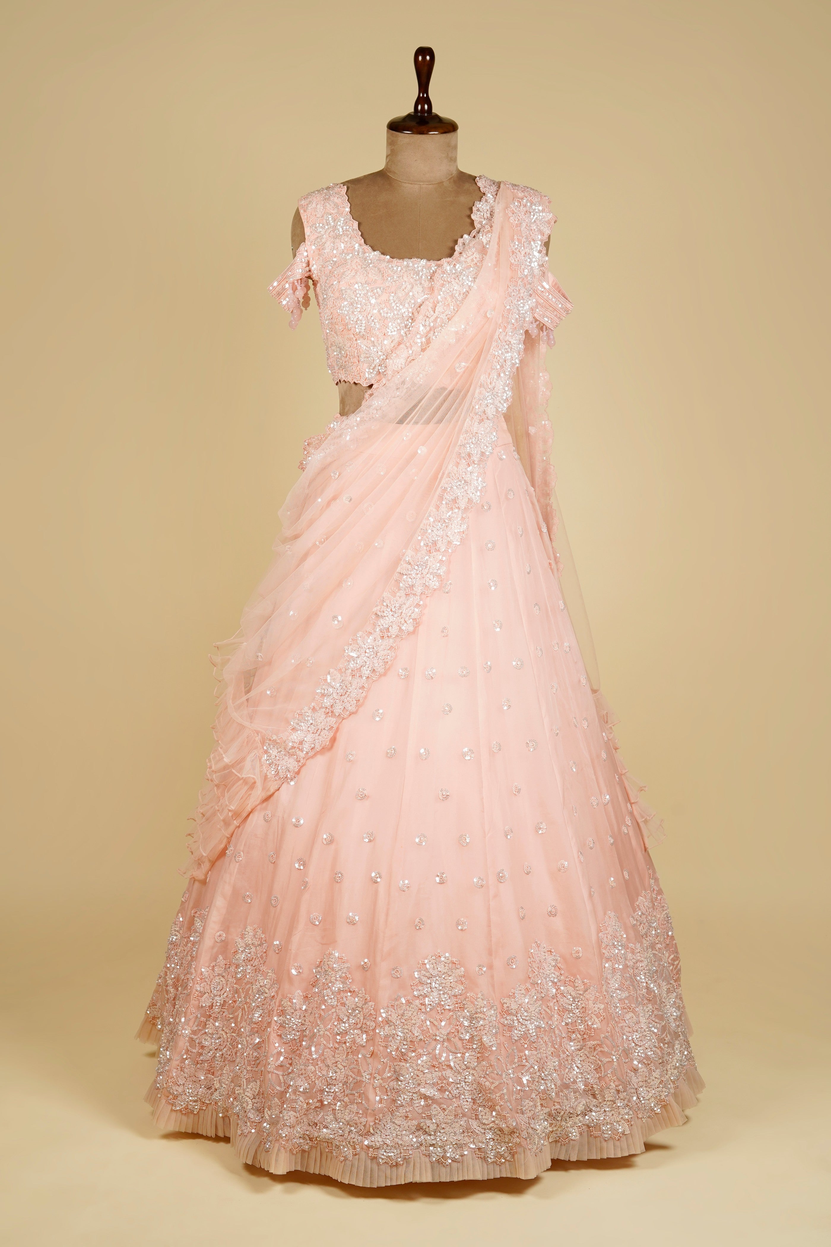 Lehenga Choli embellished with Bead and Sequins work