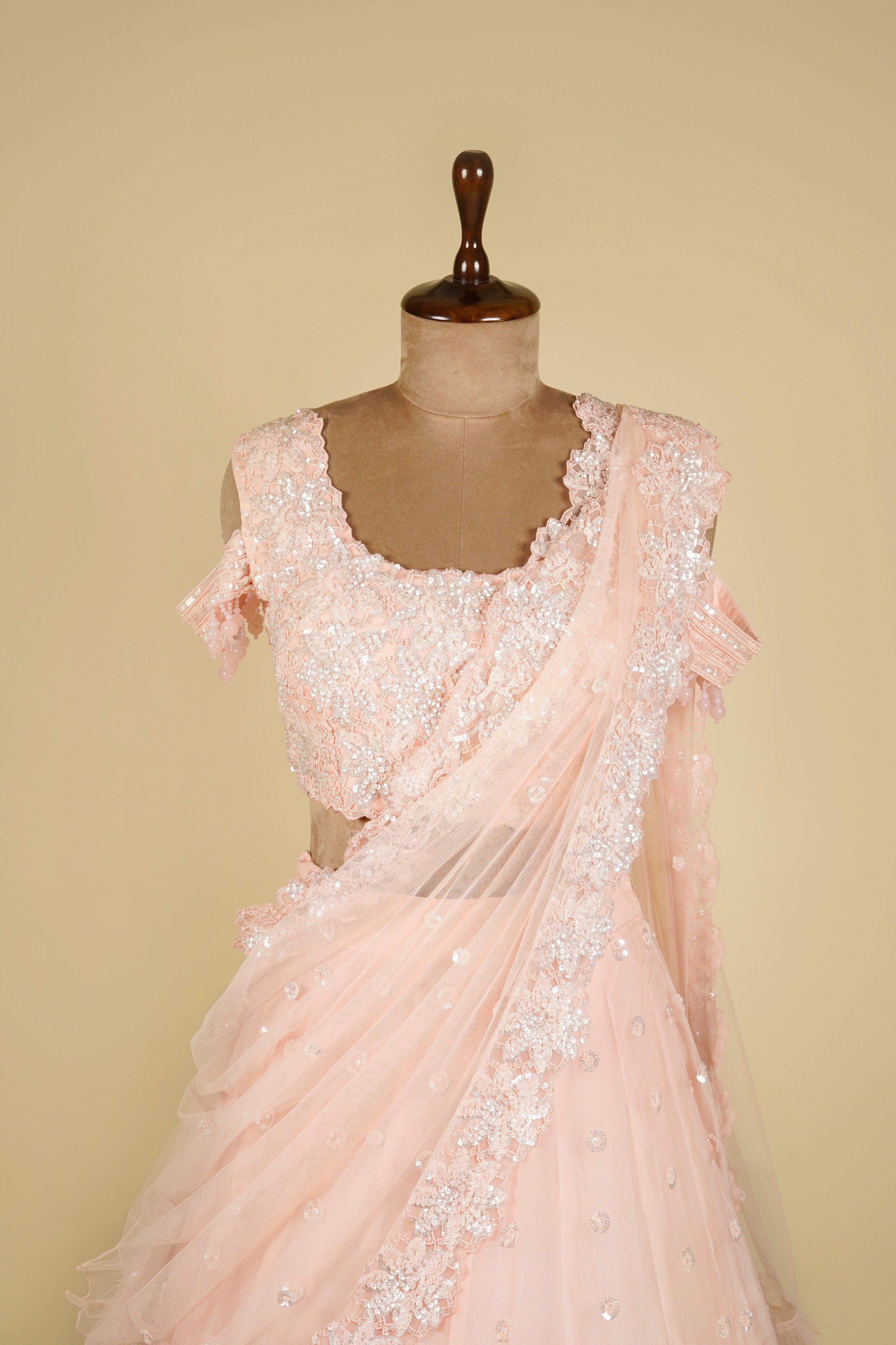 Lehenga Choli embellished with Bead and Sequins work