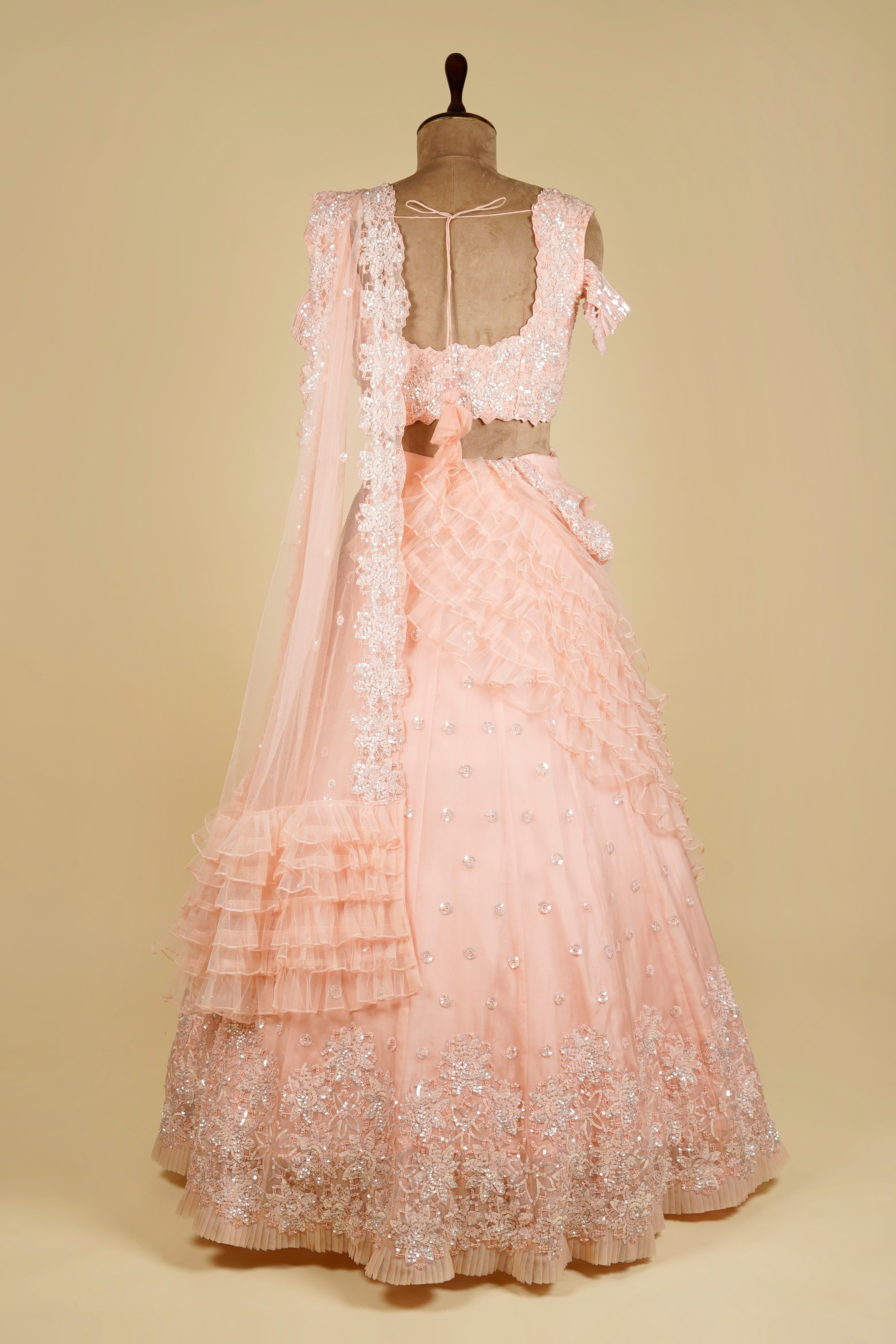 Lehenga Choli embellished with Bead and Sequins work