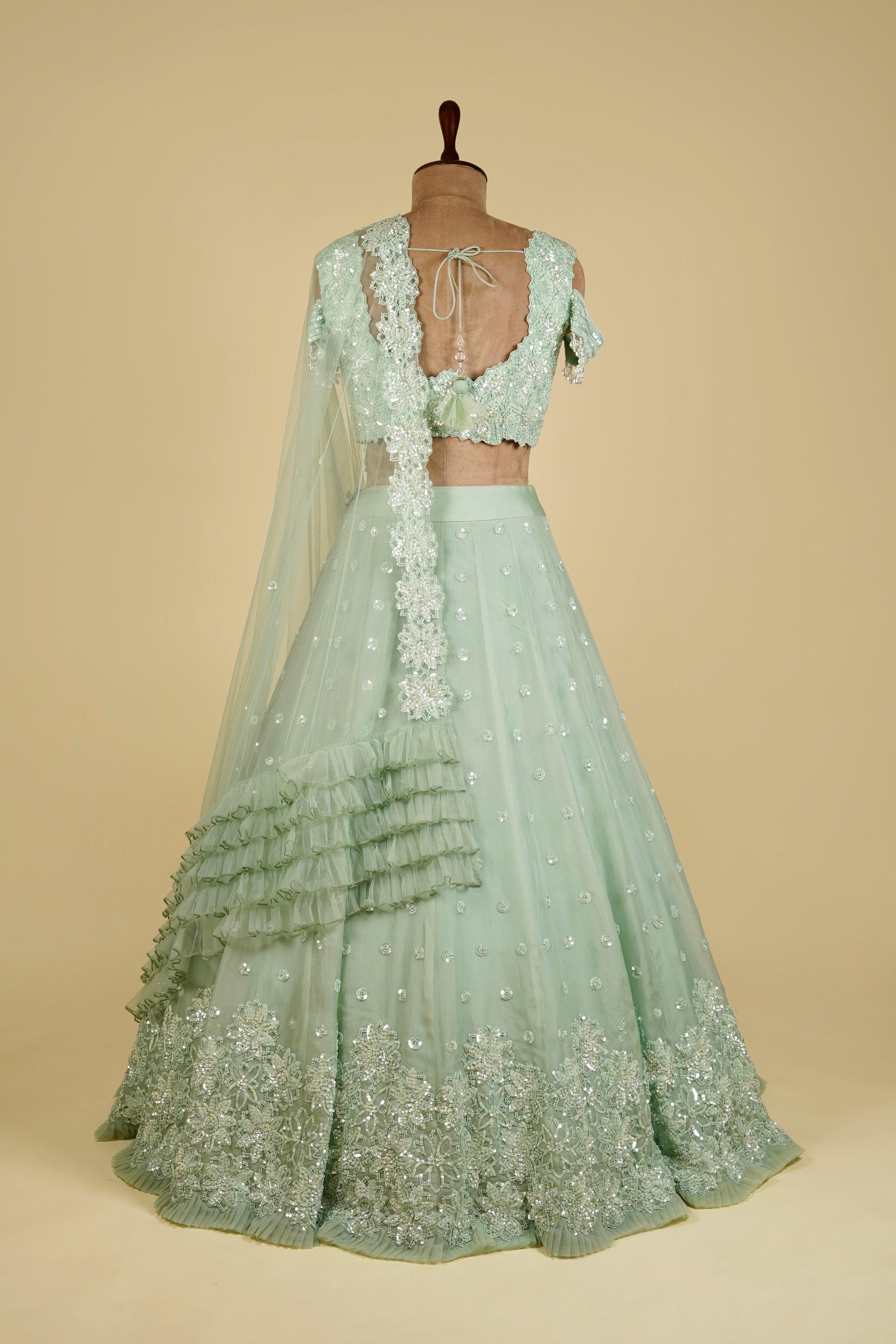 Lehenga Choli embellished with Bead and Sequins work