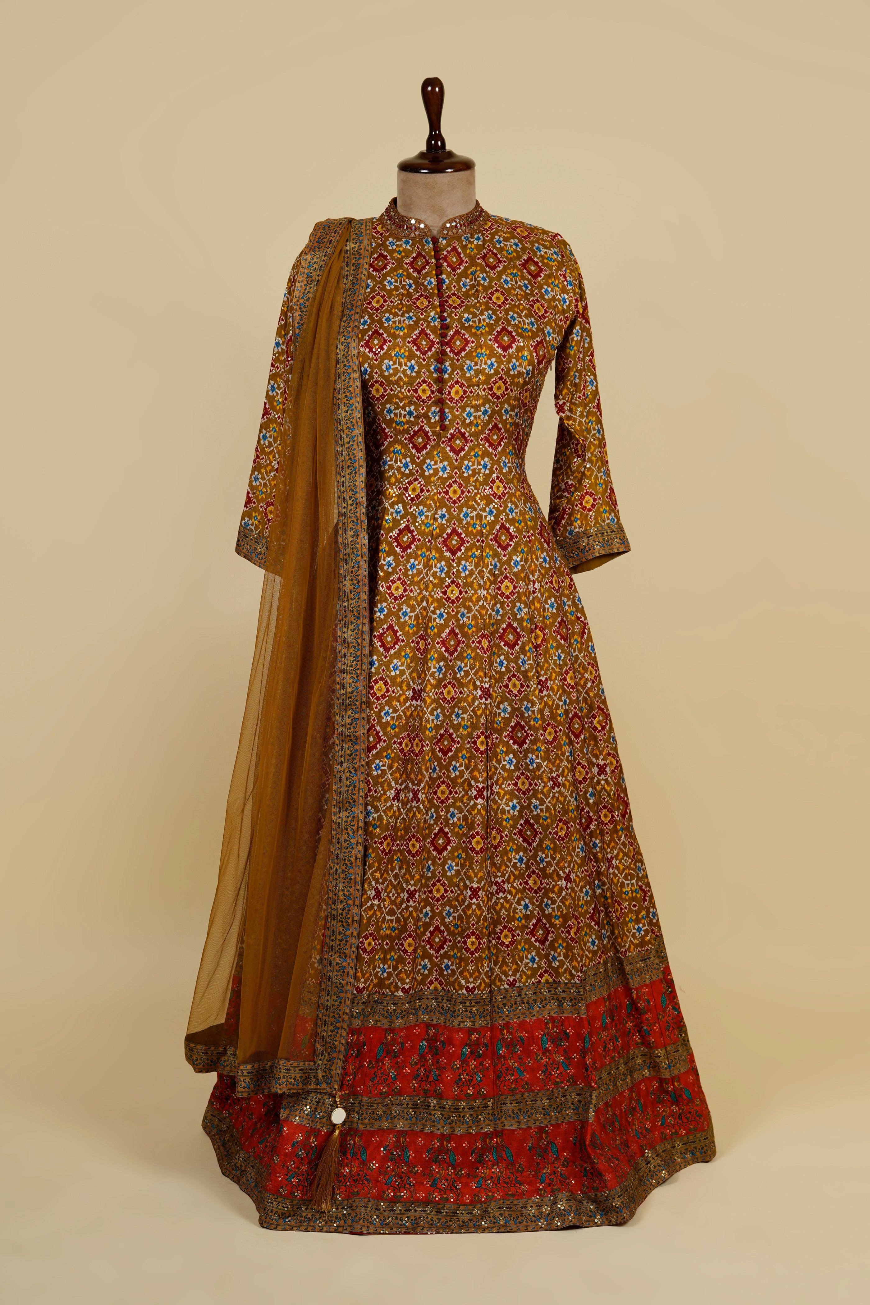 Mustard Block Print Frock