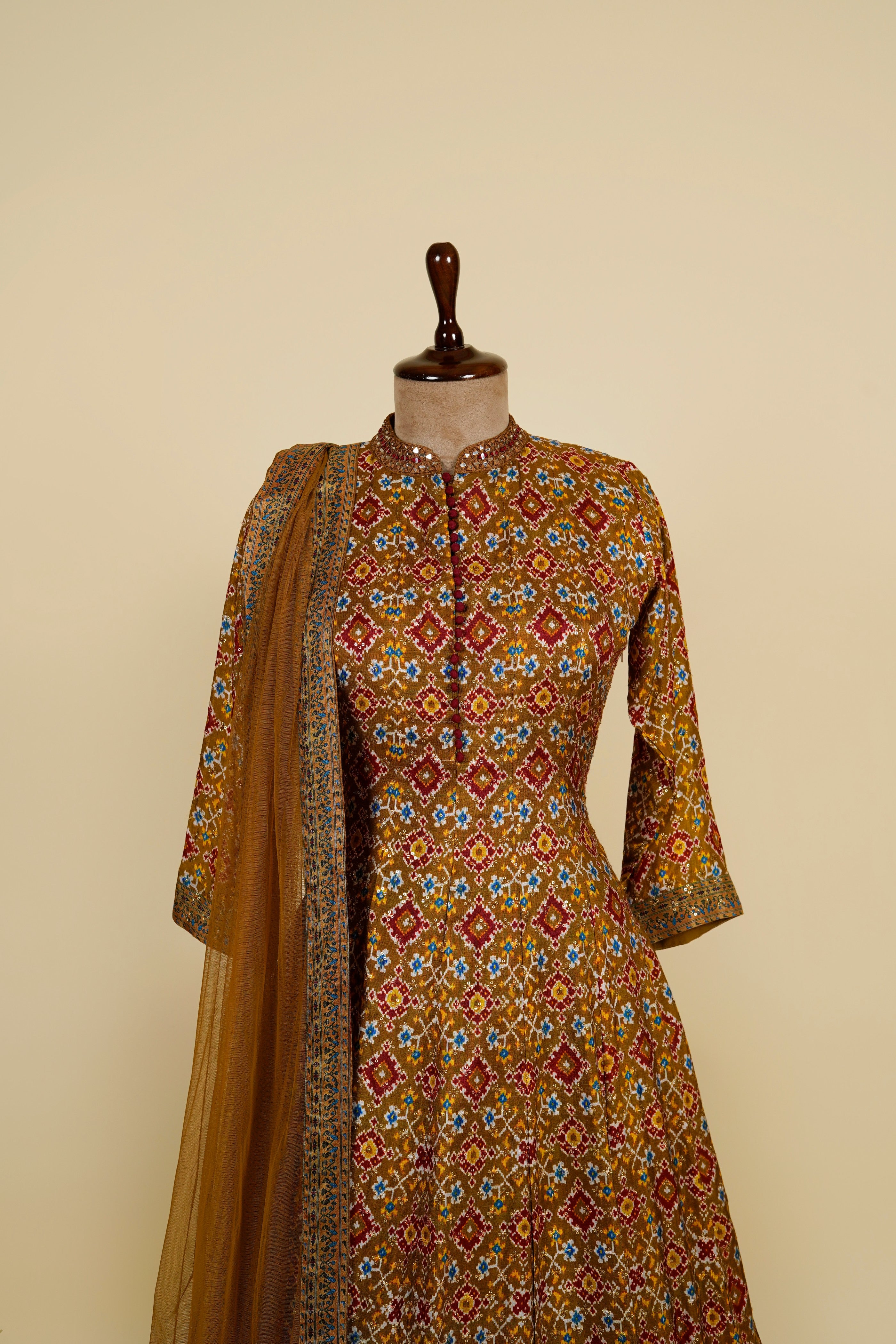 Mustard Block Print Frock