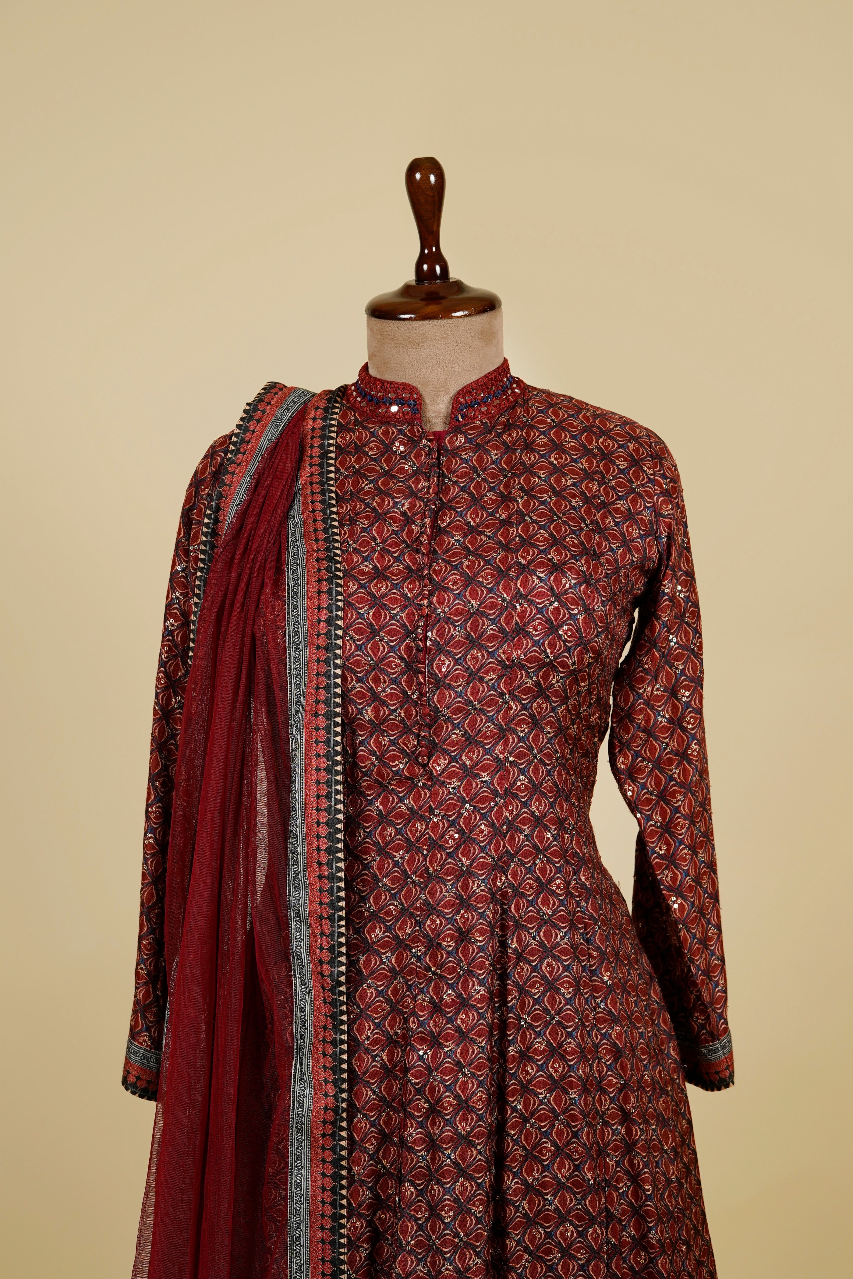 Mustard Block Print Frock