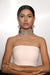 [AJ-48] Party wear Kundan chokar Jewellery set with Pink catseye stone