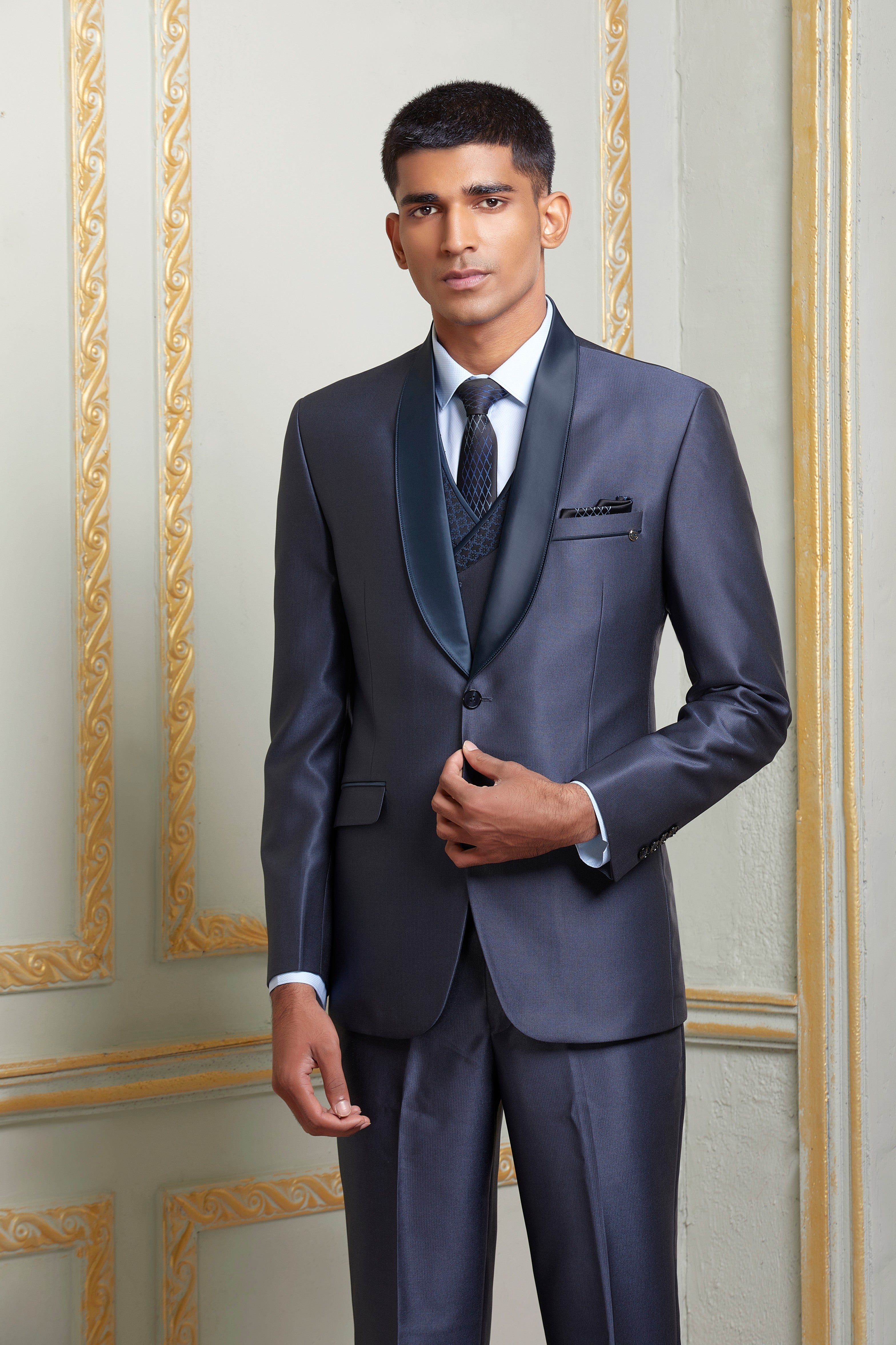 Firozi Colored 5 Piece suit