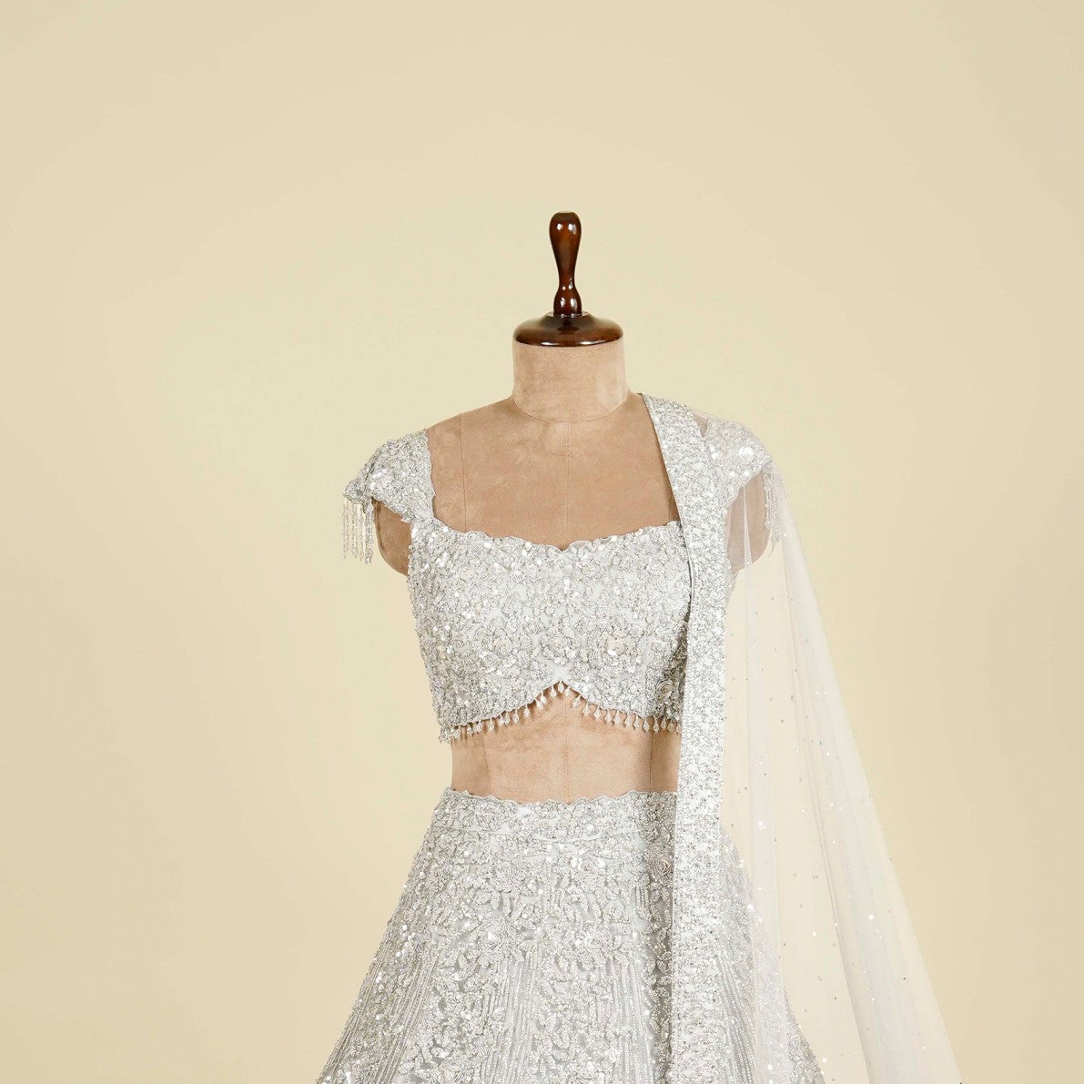 Grey Lehenga Choli embellished with Sequins work