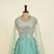 Sea Green Anarkali with belt embellished with Mirror work