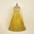Mustard Anarkali with belt embellished with Mirror and Sequins work