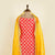 Banarsi Silk Unstitched suit embellished with Dori and Gota patti work